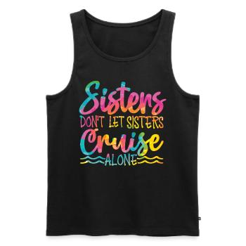 Sisters Don't Let Sisters Ride Alone - Men's Premium Organic Tank Top - black - Front - Michal (187cm)