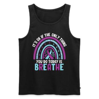 Suicide Prevention Awareness - Men's Premium Organic Tank Top - black - Front - AI Model Male 178 light (178cm)
