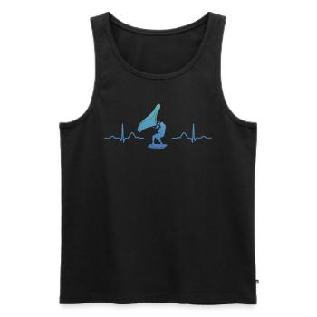 Flügel Surfer Wingsurfing Retro Folie Flügel - Männer Premium Bio Tank Top - Schwarz - Vorne - AI Model Male 178 light (178cm)