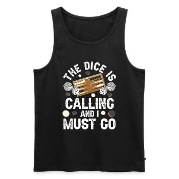 Brettspiel Lustiges Backgammon - Männer Premium Bio Tank Top - Schwarz - Vorne - Michal (187cm)