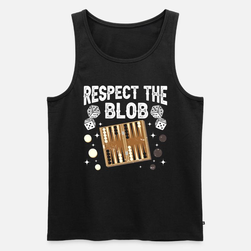 Board Game Funny Backgammon - Men's Premium Organic Tank Top - black
