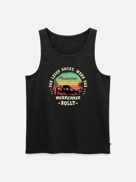 Minicamper Camping-Camper Microcamper Sayings - Men's Premium Organic Tank Top - black