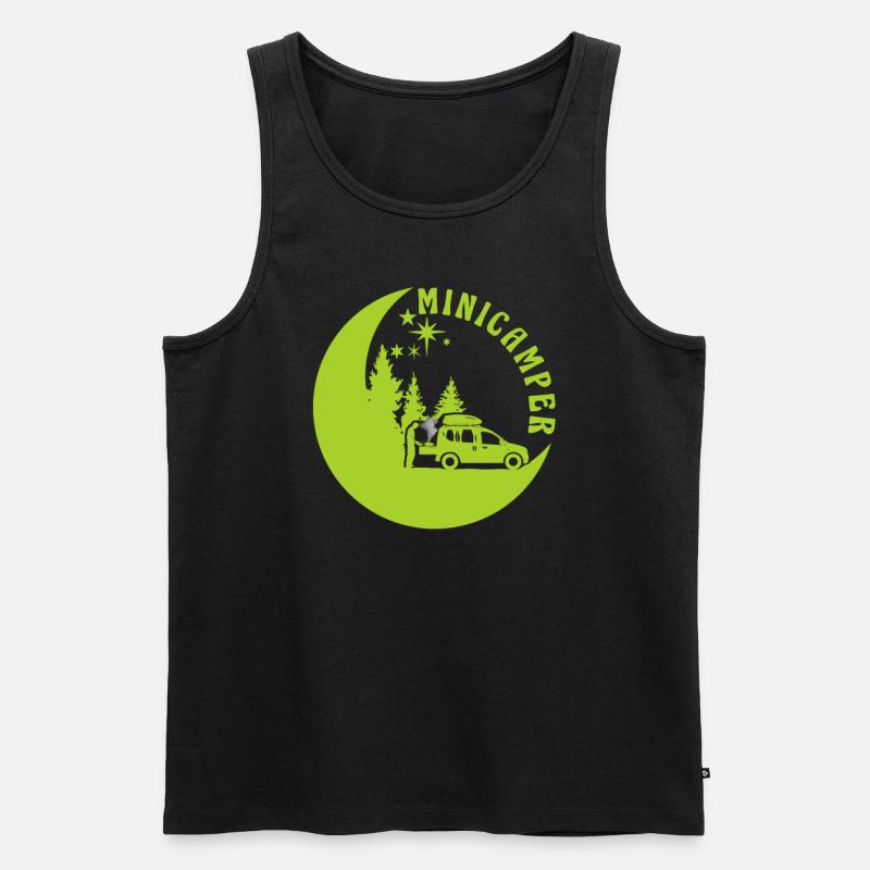 Minicamper Camping-Camper Microcamper - Männer Premium Bio Tank Top - Schwarz