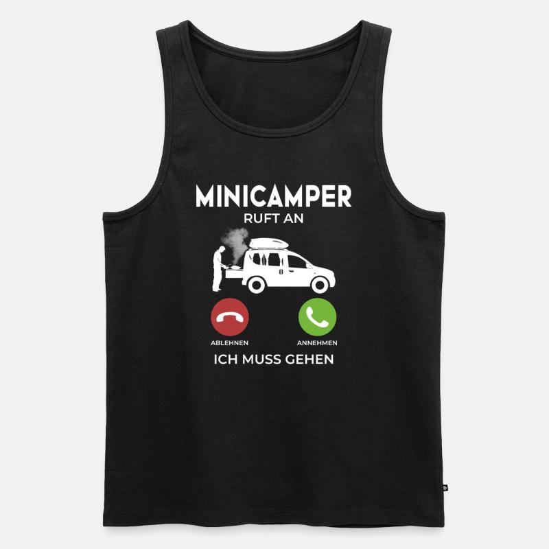 Minicamper CALLS Camping-Camper Microcamper - Débardeur bio Premium Homme - noir