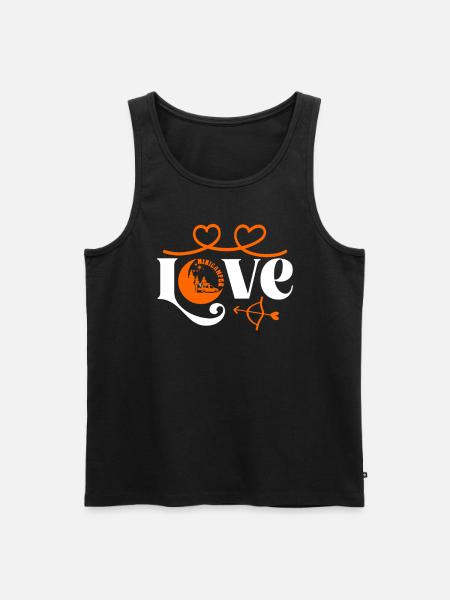 Minicamper Lover Herzen Camping-Camper Microcamper - Männer Premium Bio Tank Top - Schwarz