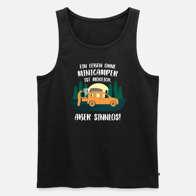 Minicamper SENSELESS Camping-Camper Microcamper - Men's Premium Organic Tank Top - black