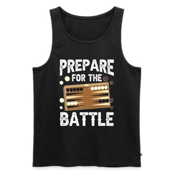 Brettspiel Lustiges Backgammon - Männer Premium Bio Tank Top - Schwarz - Vorne - Michal (187cm)