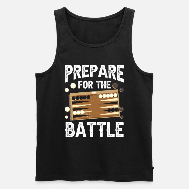 Board Game Funny Backgammon - Men's Premium Organic Tank Top - black