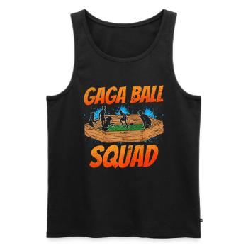 Dodgeball Hexagon Pit Sports Gaga Ball - Men's Premium Organic Tank Top - black - Front - Michal (187cm)