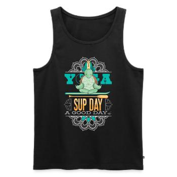 SUP paddleboarding Stand Up Paddle Schildkröte - Männer Premium Bio Tank Top - Schwarz - Vorne - AI Model Male 178 light (178cm)