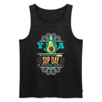 SUP paddleboarding Stand Up Paddle Avocado Yoga - Men's Premium Organic Tank Top - black - Front - Michal (187cm)
