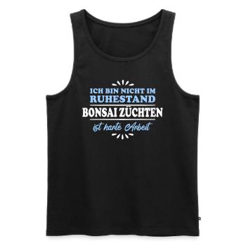 Retirement, Retiree, Retiree, Bonsai Grower, - Men's Premium Organic Tank Top - black - Front - Michal (187cm)