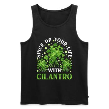 Coriander Day Coriander Hater Coriander - Men's Premium Organic Tank Top - black - Front - AI Model Male 178 light (178cm)