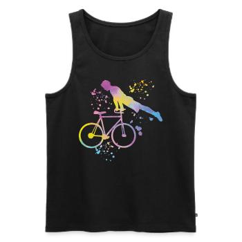 Cyclisme artistique Cycliste artistique - Débardeur bio Premium Homme - noir - Devant - Michal (187cm)