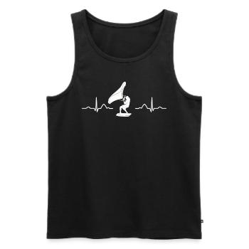 Flügel Surfer Wingsurfing Retro Folie Flügel - Männer Premium Bio Tank Top - Schwarz - Vorne - AI Model Male 178 light (178cm)