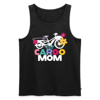 Cargo Mom Lastenrad Cargobike - Männer Premium Bio Tank Top - Schwarz - Vorne - AI Model Male 178 light (178cm)
