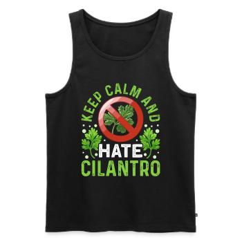 Coriander Day Coriander Hater Coriander - Men's Premium Organic Tank Top - black - Front - AI Model Male 178 light (178cm)