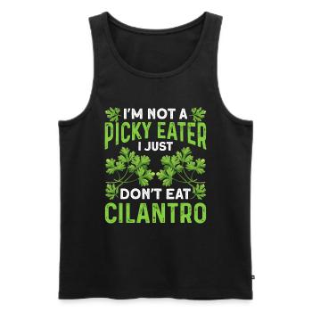 Coriander Day Coriander Hater Coriander - Men's Premium Organic Tank Top - black - Front - AI Model Male 178 light (178cm)