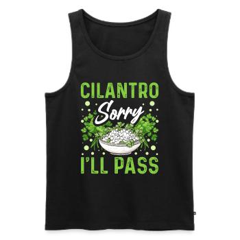 Coriander Day Coriander Hater Coriander - Men's Premium Organic Tank Top - black - Front - AI Model Male 178 light (178cm)