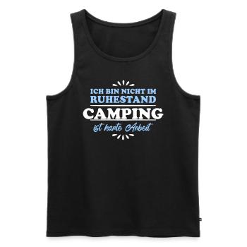 Ruhestand Rentner Pensioner Camping-Camper - Männer Premium Bio Tank Top - Schwarz - Vorne - Michal (187cm)