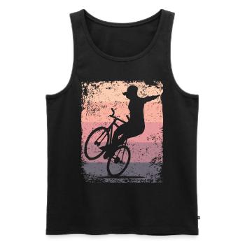 Cyclisme artistique Cycliste artistique - Débardeur bio Premium Homme - noir - Devant - Michal (187cm)