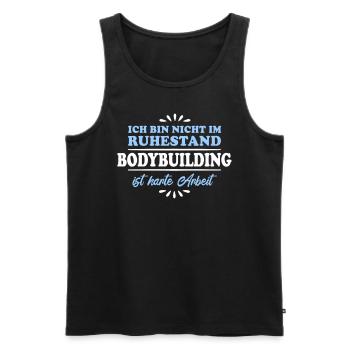 Retirement Retiree Retiree Bodybuilding - Men's Premium Organic Tank Top - black - Front - Michal (187cm)
