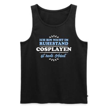 Retirement Retiree Retiree Cosplayer - Men's Premium Organic Tank Top - black - Front - Michal (187cm)