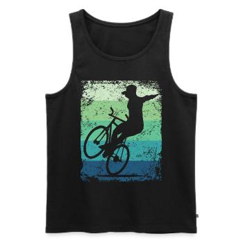 Cyclisme artistique Cycliste artistique - Débardeur bio Premium Homme - noir - Devant - Michal (187cm)