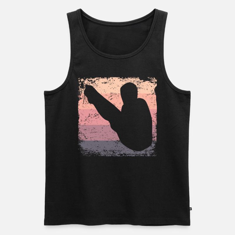 Synchronisierter Wassertaucher High Diver - Männer Premium Bio Tank Top - Schwarz