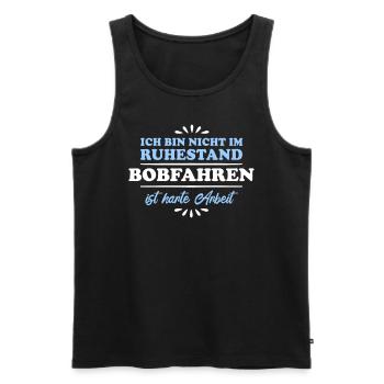 Retirement Pensioner Pensioner Bobsleigh Driver - Men's Premium Organic Tank Top - black - Front - Michal (187cm)