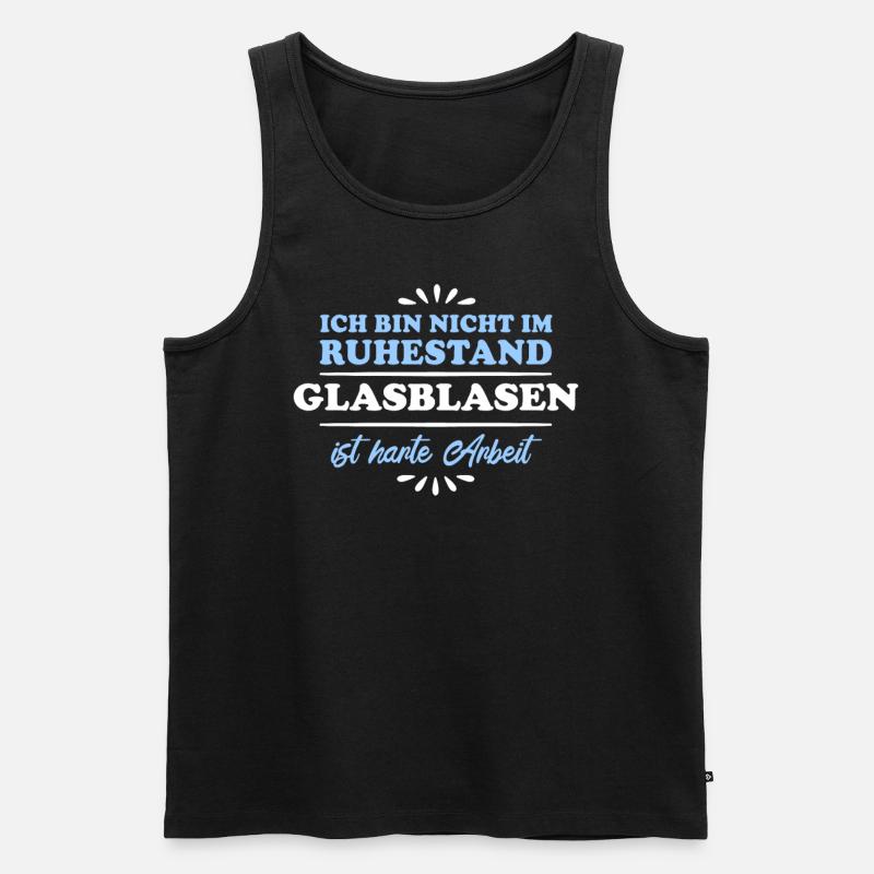 Ruhestand Rentner Pensioner Glasbläser - Männer Premium Bio Tank Top - Schwarz