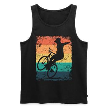 Cyclisme artistique Cycliste artistique - Débardeur bio Premium Homme - noir - Devant - Michal (187cm)