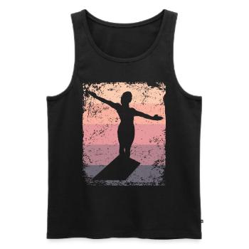 Synchronized Water Diver High Diver - Men's Premium Organic Tank Top - black - Front - AI Model Male 178 light (178cm)