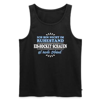 Retirement Pensioner Pensioner Ice Hockey - Men's Premium Organic Tank Top - black - Front - Michal (187cm)