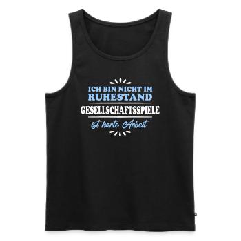 Ruhestand Rentner Pensioner Gesellschafts-Spieler - Männer Premium Bio Tank Top - Schwarz - Vorne - Michal (187cm)