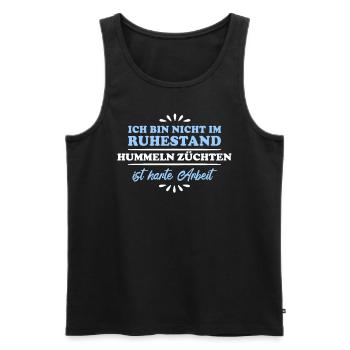 Retirement Pensioner Pensioner Bumblebee Breeder - Men's Premium Organic Tank Top - black - Front - Michal (187cm)