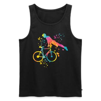 Cyclisme artistique Cycliste artistique - Débardeur bio Premium Homme - noir - Devant - Michal (187cm)
