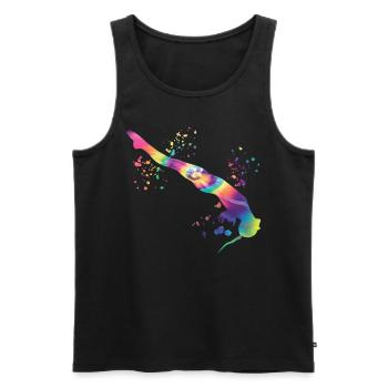 Synchronized Water Diver High Diver - Men's Premium Organic Tank Top - black - Front - AI Model Male 178 light (178cm)