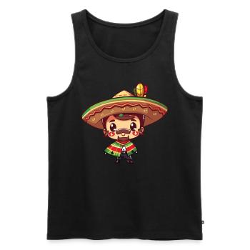 Mexikanische Fiesta Cinco De Mayo - Männer Premium Bio Tank Top - Schwarz - Vorne - Michal (187cm)