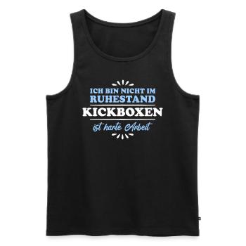 Retraité Retraité Kickboxer - Débardeur bio Premium Homme - noir - Devant - Michal (187cm)