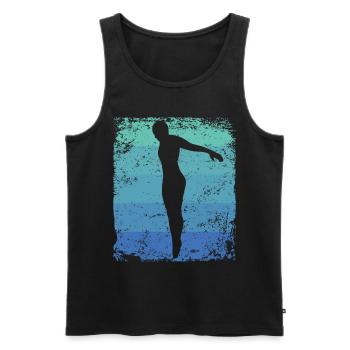 Synchronized Water Diver High Diver - Men's Premium Organic Tank Top - black - Front - AI Model Male 178 light (178cm)