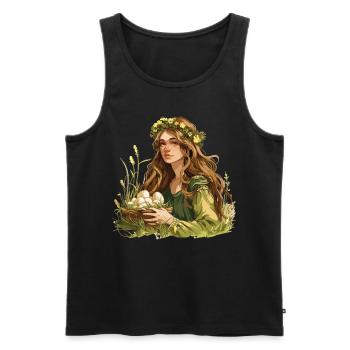 Easter Eostre Pagan Spring - Men's Premium Organic Tank Top - black - Front - AI Model Male 178 light (178cm)