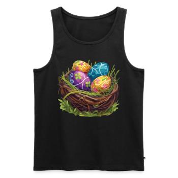 Easter Eostre Pagan Spring - Men's Premium Organic Tank Top - black - Front - AI Model Male 178 light (178cm)