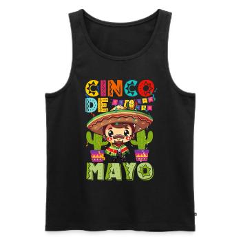 Fiesta mexicaine Cinco De Mayo - Débardeur bio Premium Homme - noir - Devant - Michal (187cm)