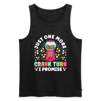 Funny chewing gum machine - Men's Premium Organic Tank Top - black - Front - Michal (187cm)