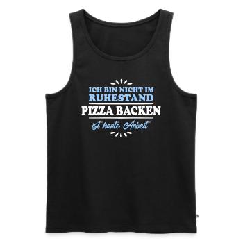 Pensionné Retraité Pizzaïolo - Débardeur bio Premium Homme - noir - Devant - Michal (187cm)