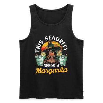 Fiesta mexicaine Cinco De Mayo - Débardeur bio Premium Homme - noir - Devant - Michal (187cm)