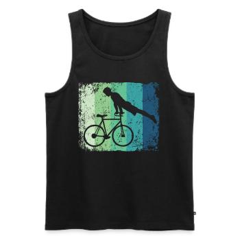 Cyclisme artistique Cycliste artistique - Débardeur bio Premium Homme - noir - Devant - Michal (187cm)