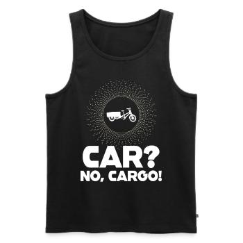 Car No Cargo Bicycle Cargobike - Men's Premium Organic Tank Top - black - Front - Michal (187cm)