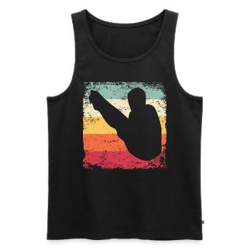 Plongeon, Saut artistique, Plongeon synchronisé - Débardeur bio Premium Homme - noir - Devant - AI Model Male 178 light (178cm)